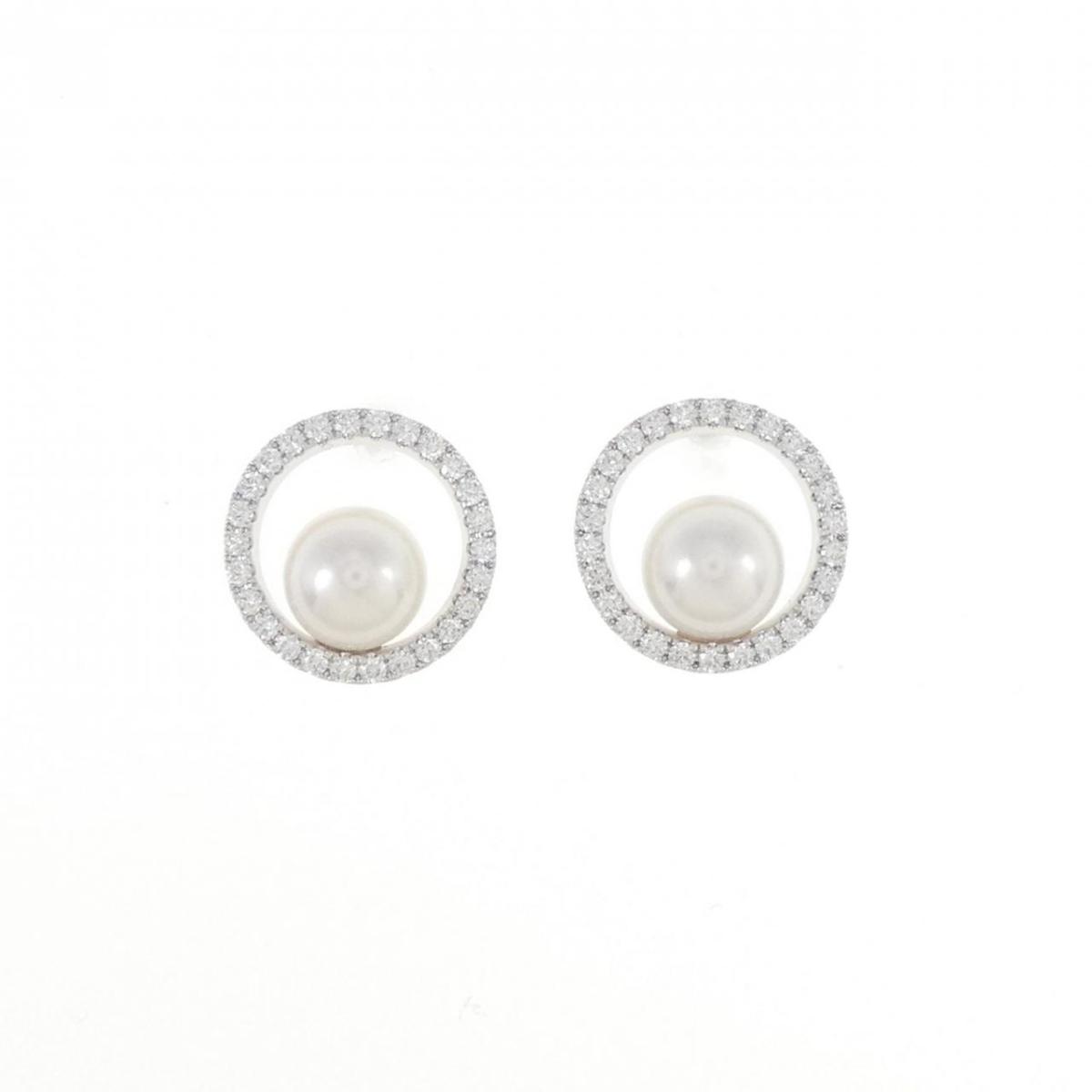 ミキモト サークル ピアス 6mm【中古】