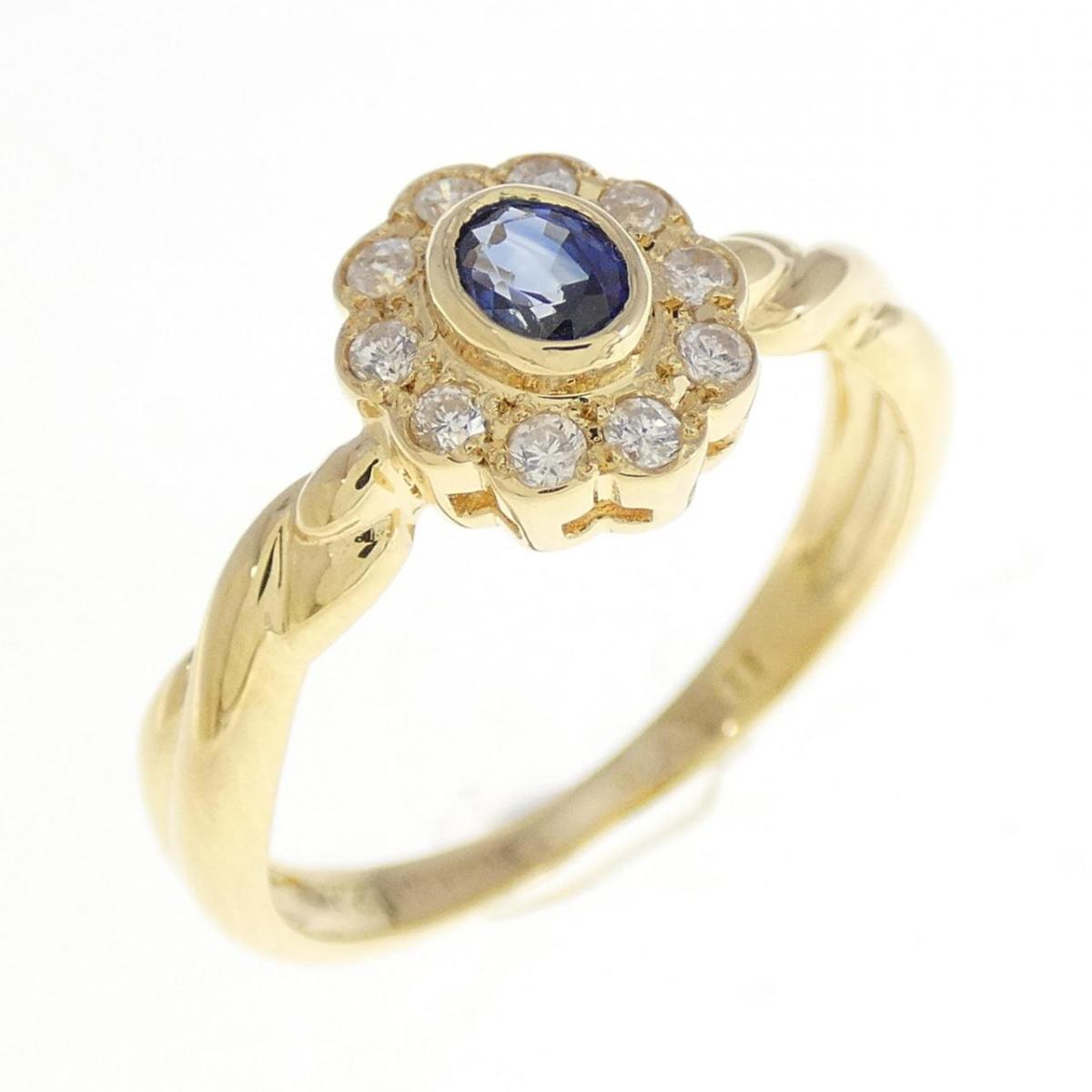 K18YG サファイヤ リング 0.22CT【中古】