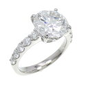 【リメイク】PT ダイヤモンド リング 3.060CT F SI2 Good【中古】