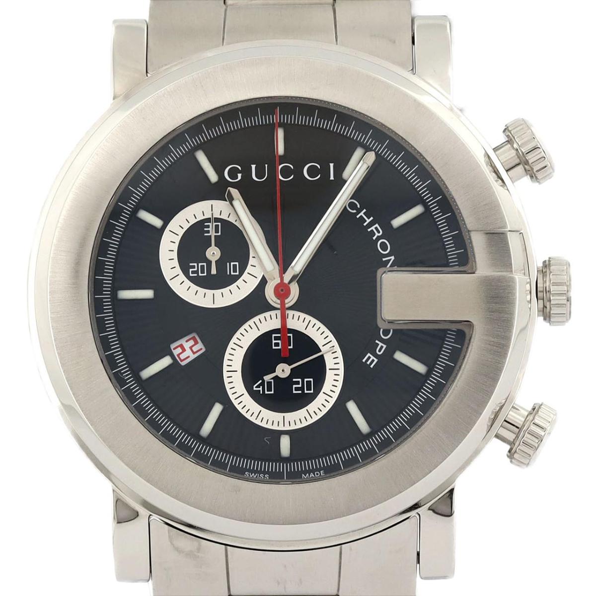 【新品】グッチ Gクロノ 101MCHRONO/YA101309 SS クォーツ【新品】