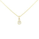K18YG ソリティア ダイヤモンド ネックレス 0.10CT【中古】(4)