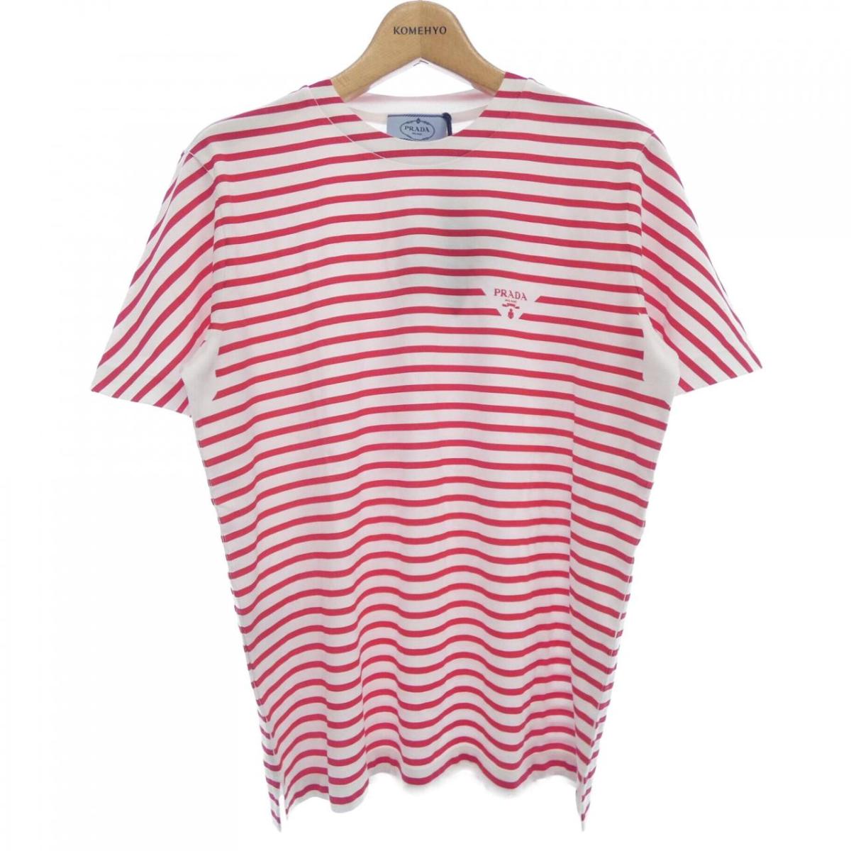 【PRADA】lady's ボーダーshirt ワンポイントロゴ マルチカラー 楽天市場】ボーダー tシャツ(ブランドプラダ)(レディース