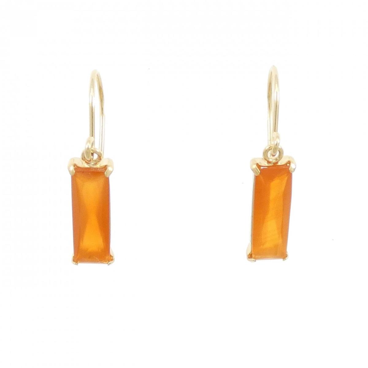 【KOMEHYO】 【新品】K18YG メノウ ピアス【新品】 【コメ兵】