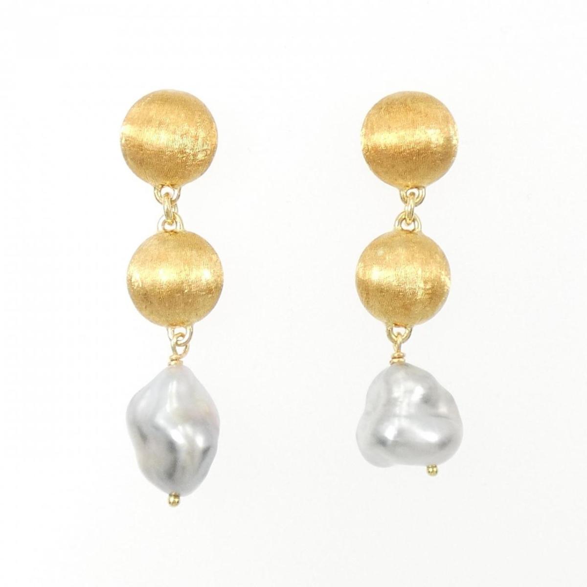 【KOMEHYO】 K18YG 黒蝶パール ピアス【中古】 【コメ兵】