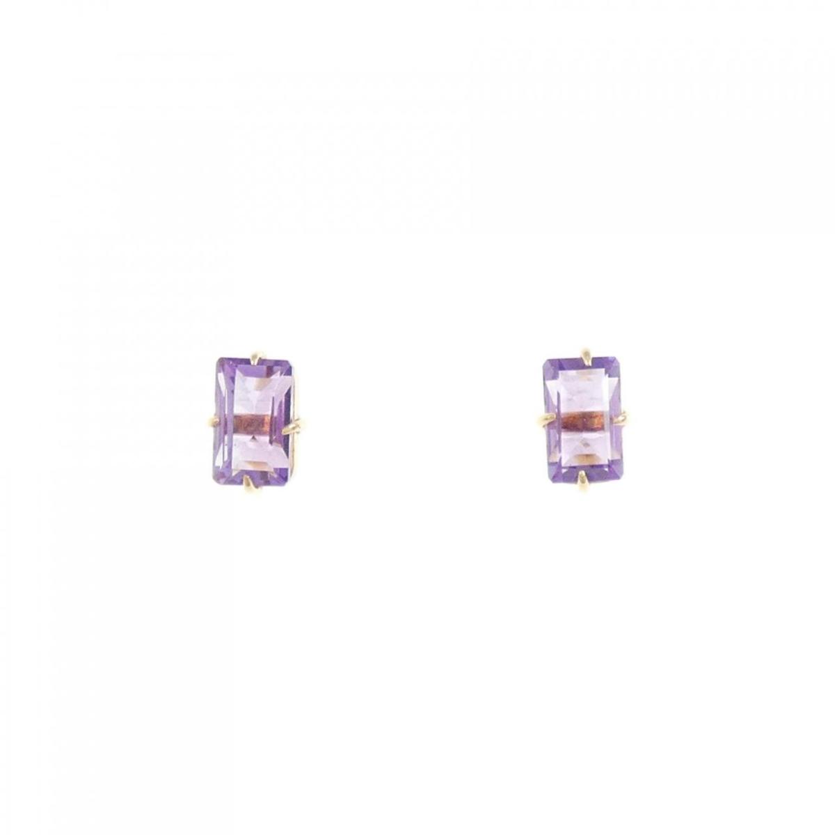 【KOMEHYO】 K18YG アメジスト ピアス【中古】 【コメ兵】