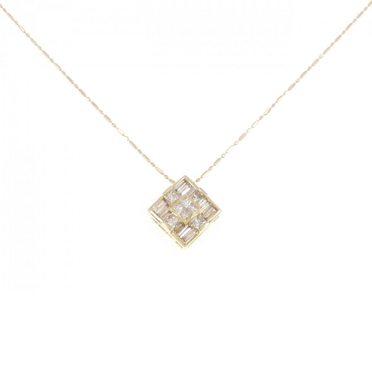 【KOMEHYO】 K18YG ダイヤモンド ネックレス 0.63CT【中古】 【コメ兵】