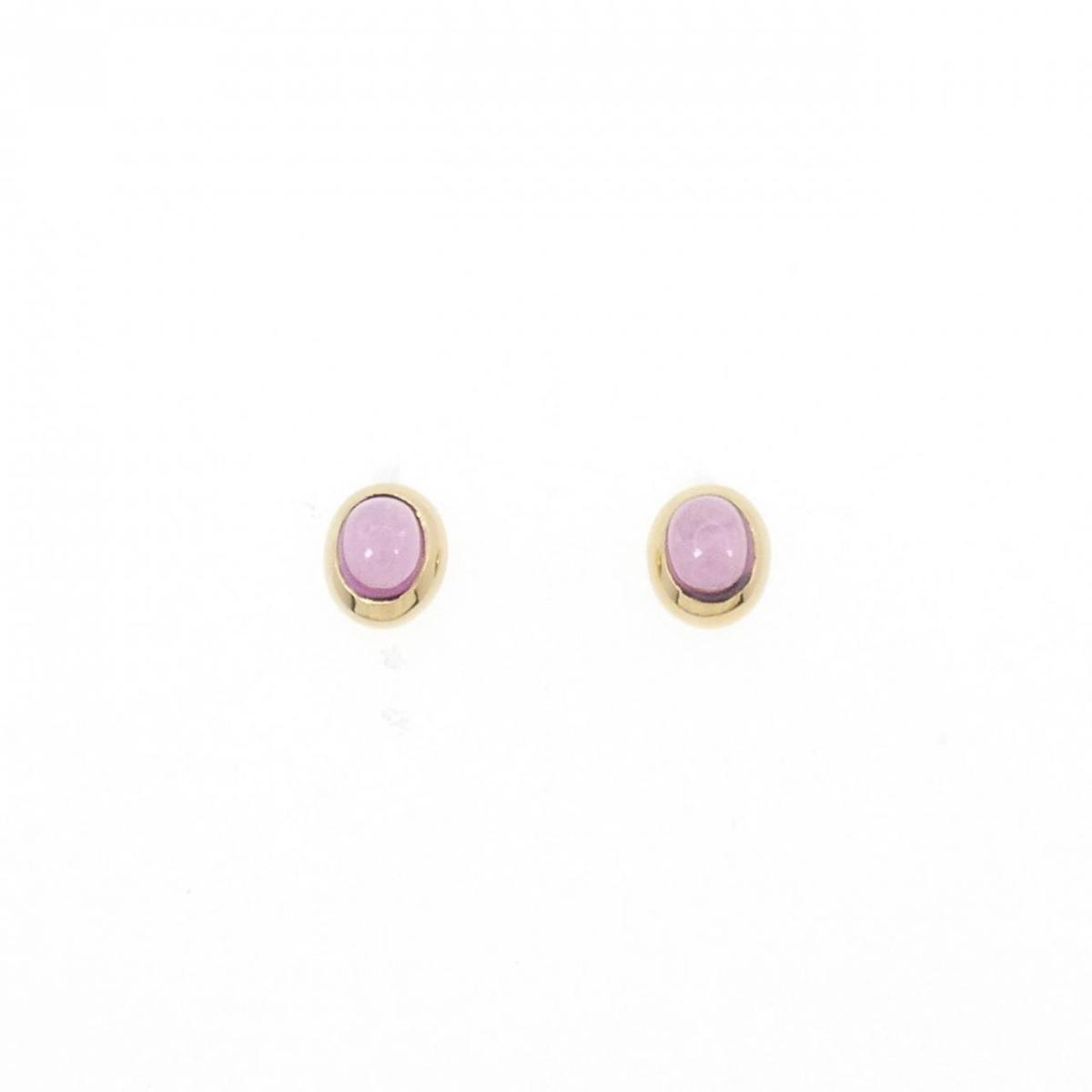 【KOMEHYO】 K18YG ガーネット ピアス【中古】 【コメ兵】