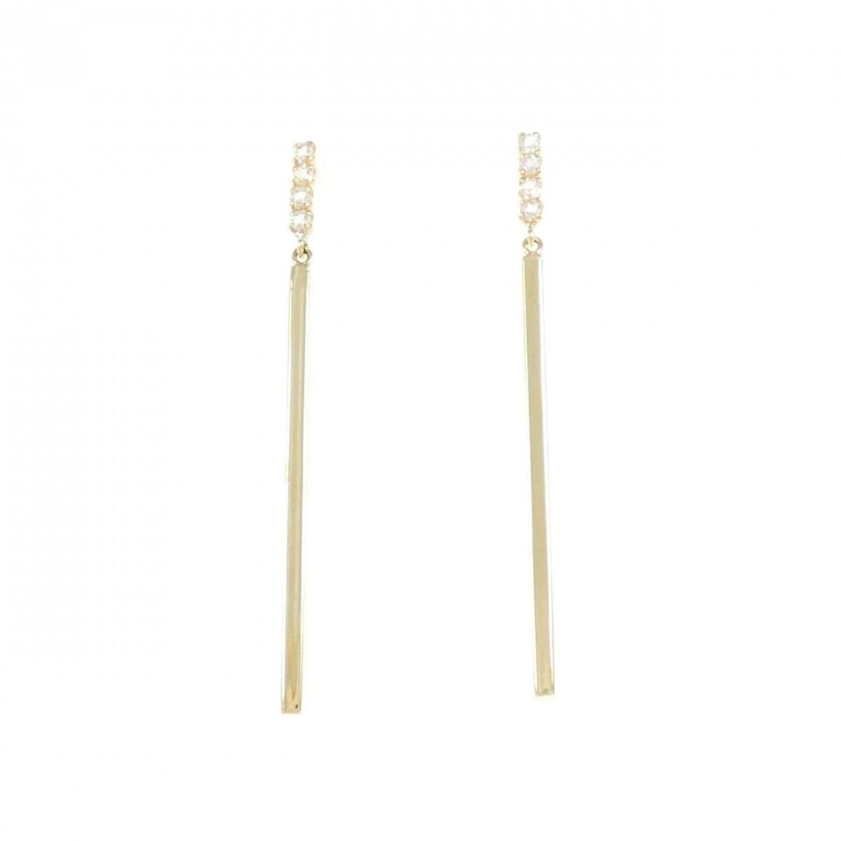 【KOMEHYO】 【新品】K18YG ホワイトトパーズ ピアス【新品】 【コメ兵】