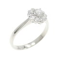 PT フラワー ダイヤモンド リング 0.10CT【中古】