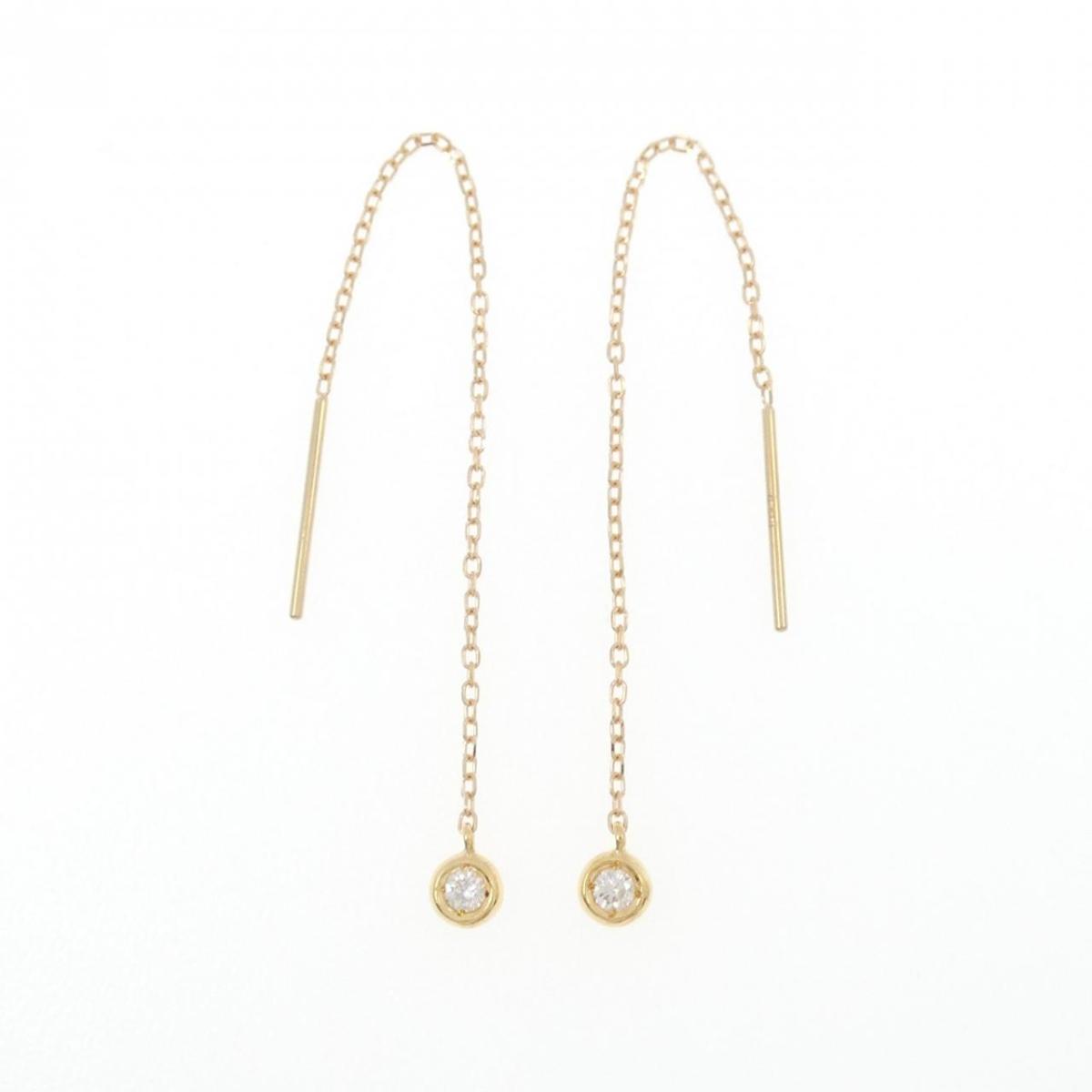 【KOMEHYO】 K18YG ダイヤモンド ピアス 0.06CT【中古】 【コメ兵】