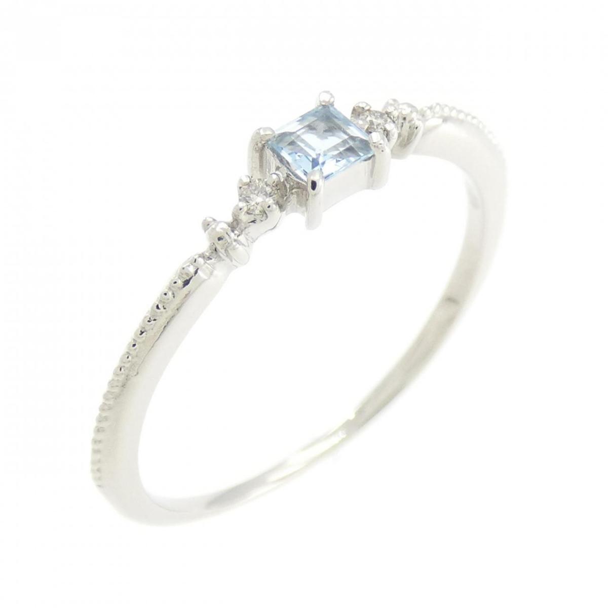 【KOMEHYO】 【新品】PT アクアマリン リング【新品】 【コメ兵】