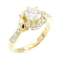 ロイヤル アッシャー ダイヤモンド リング 0.39CT【中古】