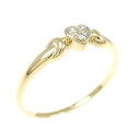 18KT ハート ダイヤモンド リング【中古】