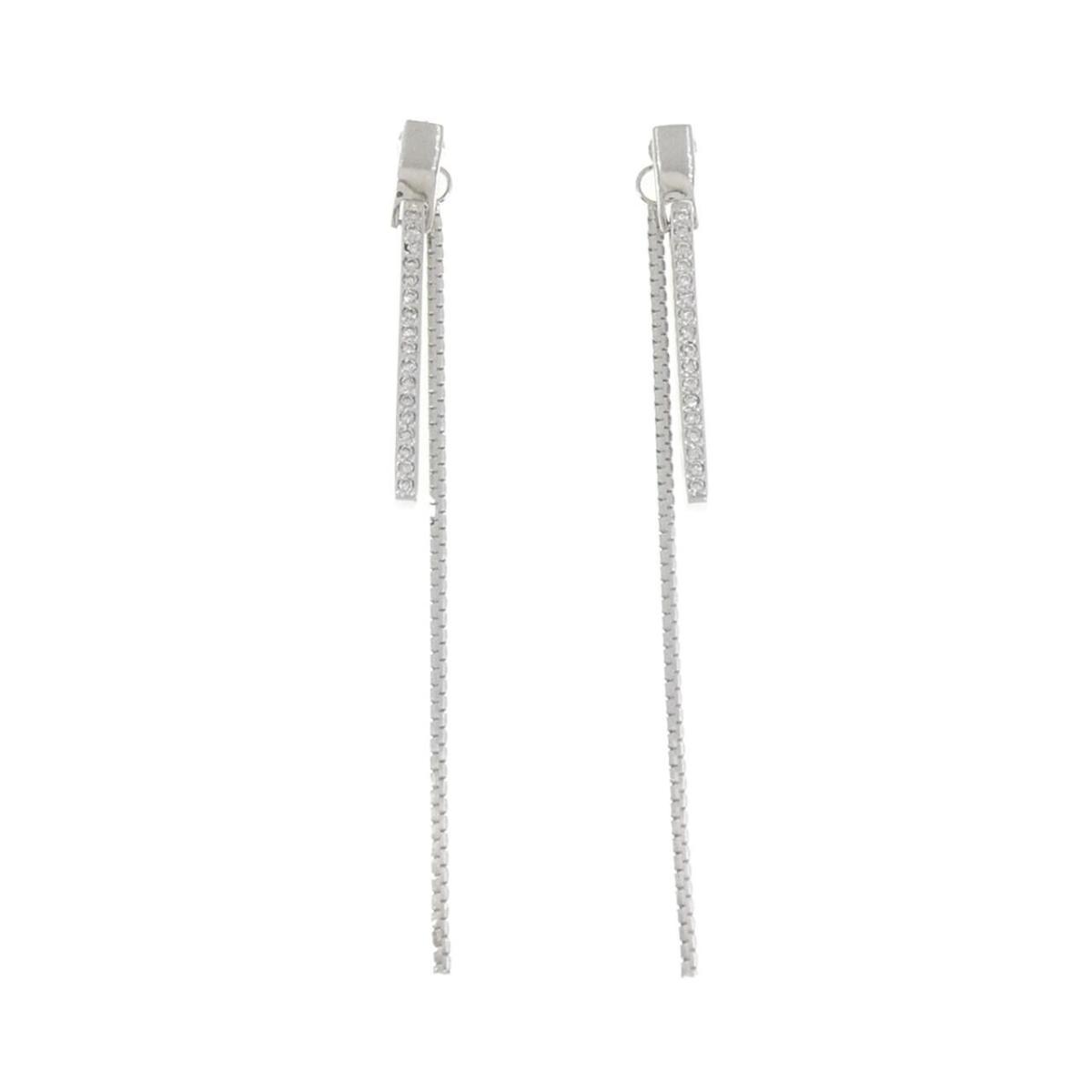 K18WG/K14WG ダイヤモンド ピアス 0.40CT【中古】