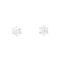 【リメイク】PT/ST ダイヤモンド ピアス 0.416CT 0.442CT F SI2 3EXT-EXT【中古】(4)