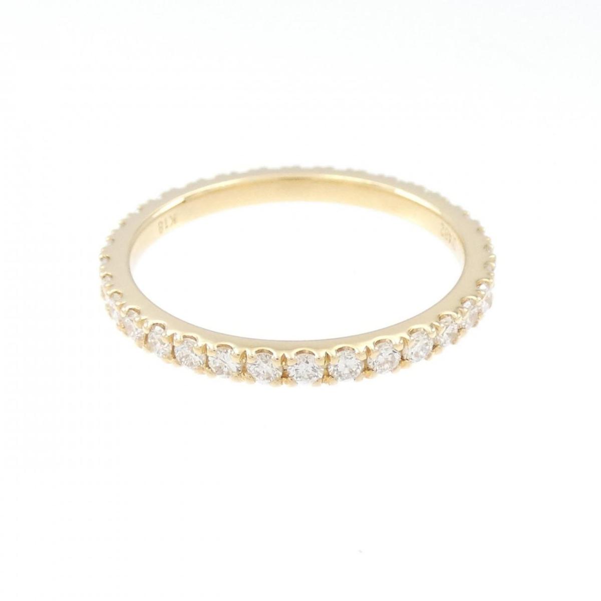 【リメイク】K18YG フルエタニティ ダイヤモンド リング 0.482CT【中古】