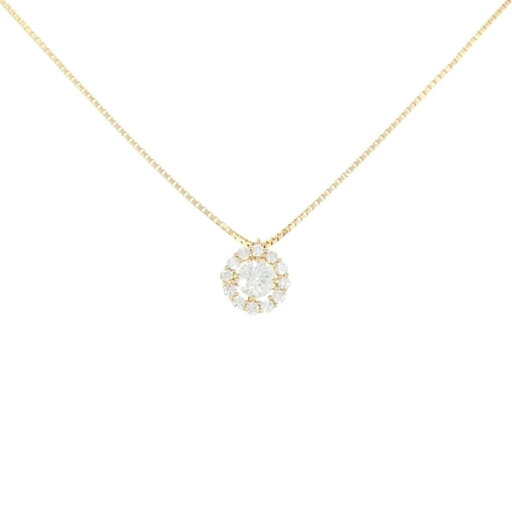 K18YG ダイヤモンド ネックレス 0.219CT E SI2 VG【中古】 K18YG ダイヤモンド ネックレス 0.219CT E SI2 VG【中古】