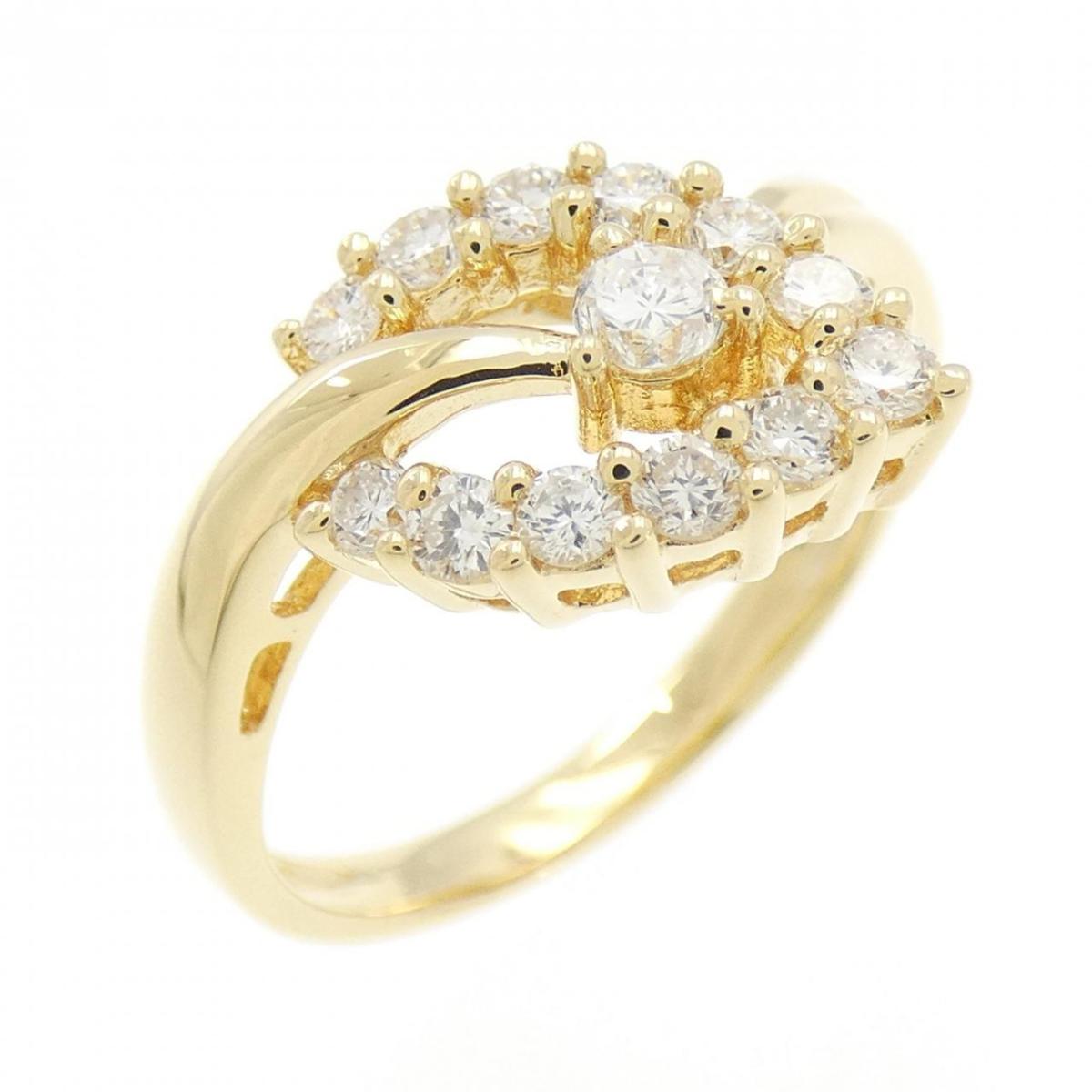 750YG ダイヤモンド リング【中古】