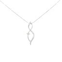 K18WG ダイヤモンド ネックレス 0.03CT【中古】