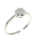 PT フラワー ダイヤモンド リング 0.10CT【中古】