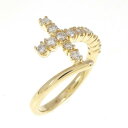 K18YG クロス ダイヤモンド リング 0.28CT【中古】(4)