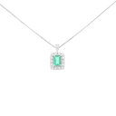 【新品】PT エメラルド ネックレス 0.19CT【新品】(4)