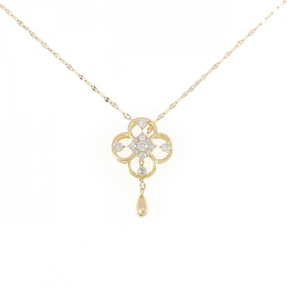【KOMEHYO】 【新品】K18YG フラワー ダイヤモンド ネックレス 0.30CT【新品】 【コメ兵】