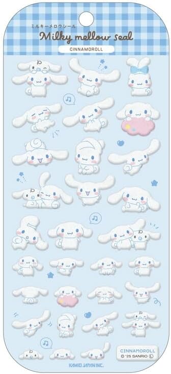 《ゆうパケット配送》カミオジャパン シナモロール ミルキーメロウシール 288898のサムネイル