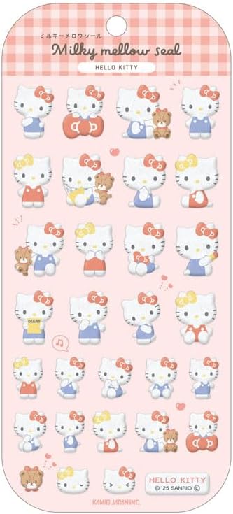 《ゆうパケット配送》カミオジャパン ハローキティ ミルキーメロウシール 288867のサムネイル