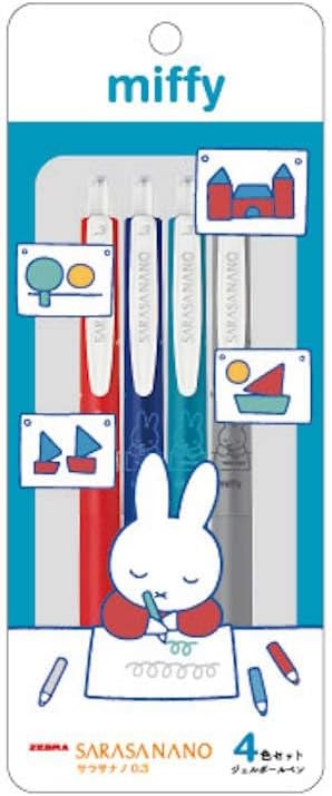 《ポスト投函　追跡番号あります》ビーエスエス ミッフィー サラサナノ　ノート　4色セット 　0.3mm　 ..