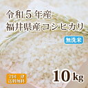 令和5年産 無洗米福井県産コシヒカリ 10kg 白米 コシヒカリ 単一原料米 安い 5kg×2 送料無料