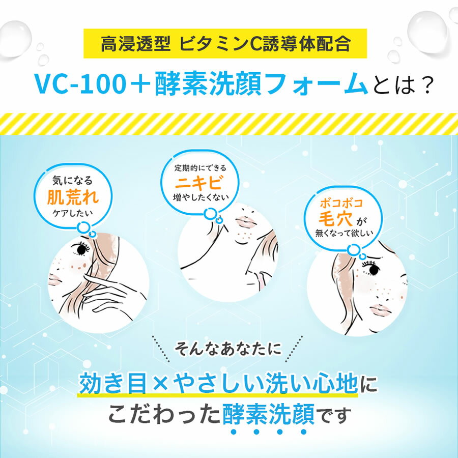 酵素洗顔 VC酵素洗顔 泥洗顔 クレイ泡 吸着洗顔 APPS 高浸透型 ビタミンC 毛穴黒ずみ くすみ 角栓ケア 明るい透明肌 ニキビ 肌荒れ抑制 滑らかな艶肌 VC-100 クリアブライト 酵素洗顔 150g 3