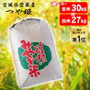 ＼最安値に挑戦／【令和4年産】 米 玄米30kg 精米 27kg 宮城県産つや姫 送料無料 玄米選べる！玄米・精米 30kg つや姫 30kg 米 お米 つやひめ 30kg 30キロ こめ コメ 宮城 宮城県【TD】【米TRS】【メーカー直送品】