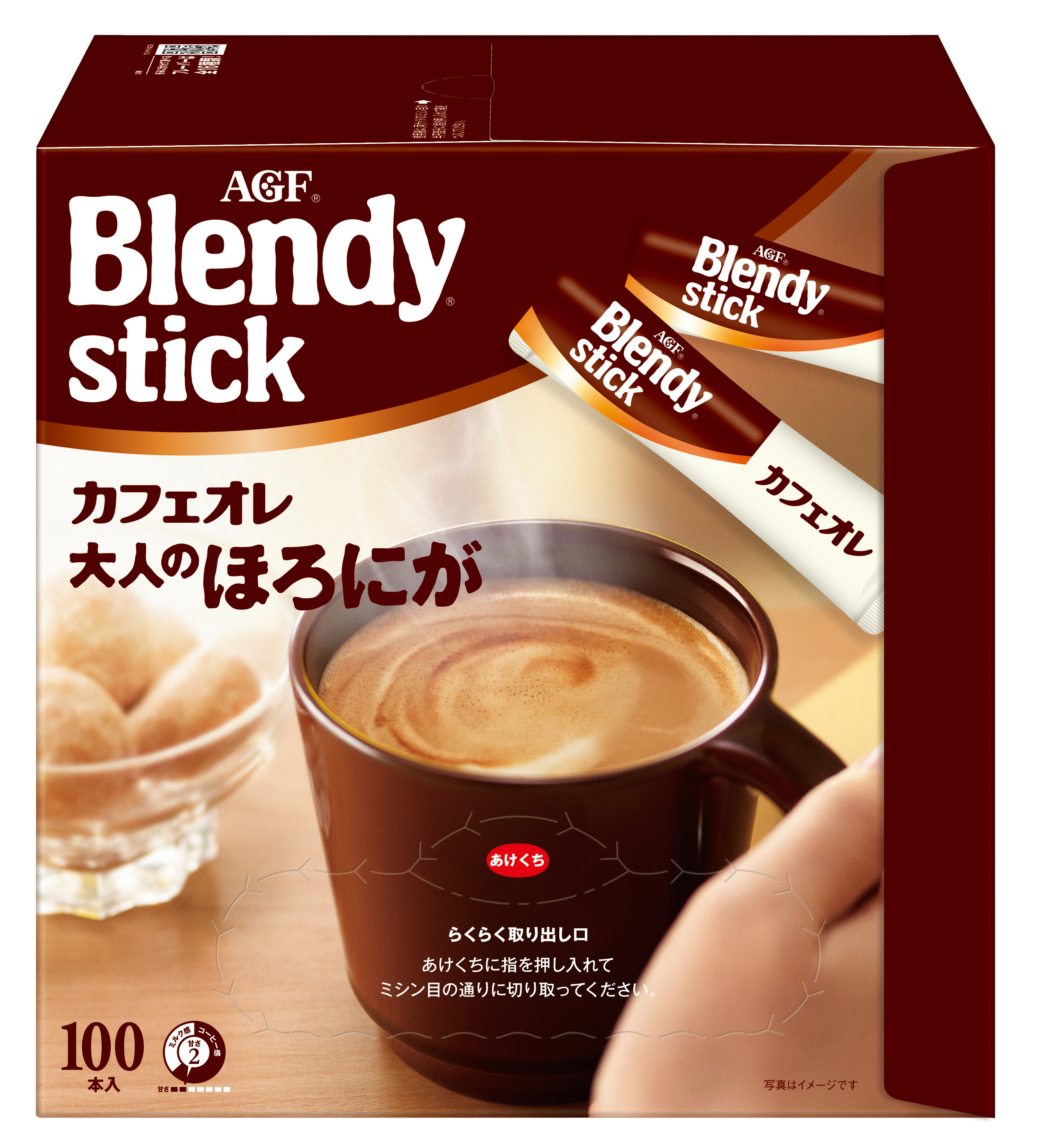 スティックコーヒー（予算3000円以内） AGF 「ブレンディ」スティック カフェオレ 大人のほろにが100本（スティックコーヒー） エージーエフ ブレンディ blendy インスタント スティック スティックコーヒー カフェオレ カフェラテ 個包装 AGF 母の日 ギフト プレゼント【D】