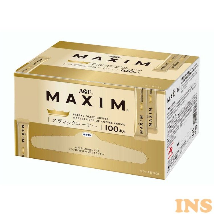 AGF 「マキシム」 スティック100本（スティックコーヒー）（インスタント） エージーエフ マキシム maxim スティック インスタント インスタントコーヒー ブラック スティックコーヒー 個包装 AGF 母の日 ギフト プレゼント