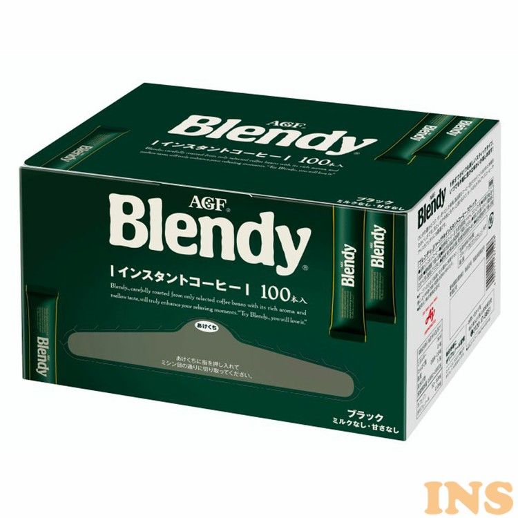 「ブレンディR」パーソナルインスタントコーヒー スティック100本（スティックコーヒー） アイスコーヒー ブラック blendy stick coffee コーヒースティック キャンプ AGF 母の日 ギフト プレゼント【D】