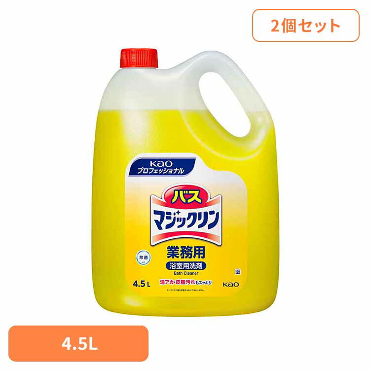 2個セット バスマジックリン 4.5kg 業務用 洗剤 浴室 除菌 お風呂洗剤 2本セット Kao 中性タイプ プロフェッショナル マジック泡