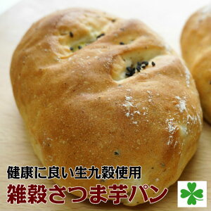 【国産】パン 雑穀パン さつま芋パン1個入り北海道産小麦 100% 使用 生九穀入り JAS有機認証オーガニックシュートニング使用