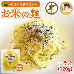 サラダ米めん(かぼちゃ) 米粉 麺 グルテンフリー 米粉麺 小麦アレルギー ヴィーガン お米の粉 米の粉 野菜麺 ヘルシー食材 パスタ もちもち 赤ちゃん ベビー ビーガン お取り寄せグルメ ライスヌードル 常温 美味しいもの おいしいもの コシヒカリ こしひかり 米粉ランチ