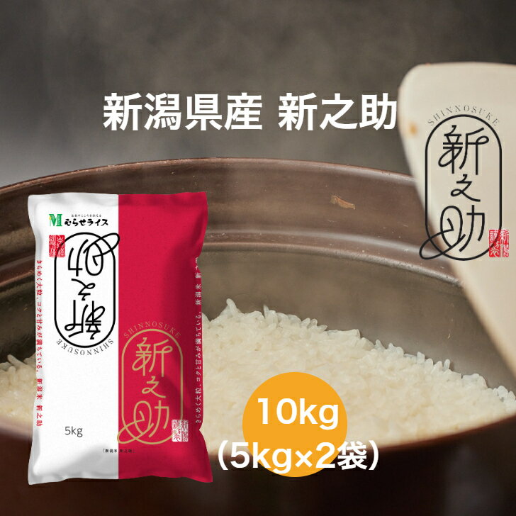 【令和5年産】 【送料無料】 10kg 新潟県 新之助 お米 精米 むらせ むらせライス ライス ギフト 令和5年産 おいしい 国産 こだわり HACCP さっぱり おかずに合う 白米 10キロ 米 コメ こめ