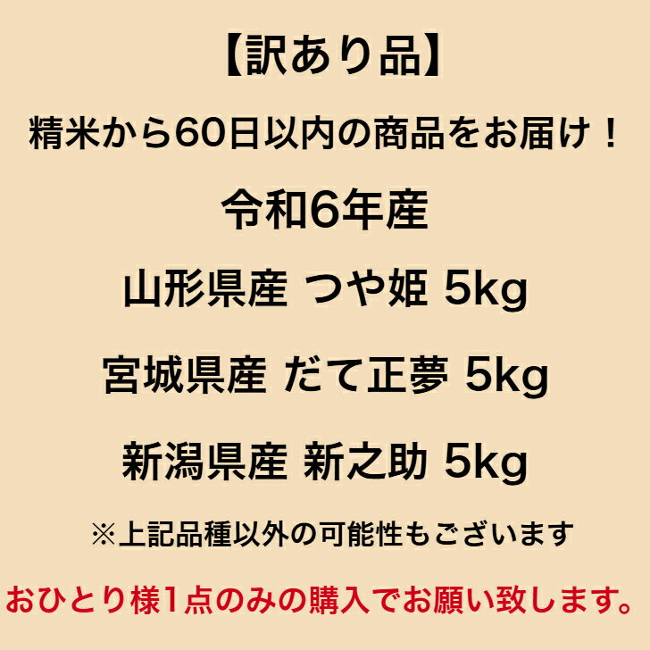 【訳あり品】 【送料無料】 ランダムセット 10kg 山形県産 つや姫 宮城県産 だて正夢 新潟県産 新之助 お米 精米 むらせ 国産 白米 10キロ 米 コメ こめ むらせライス