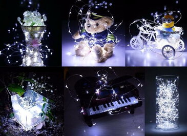 イルミネーションライト ストリングライト 10m 電球数100 LED100球 100LED 点灯 白色 白 ホワイト 白光 雰囲気 ガーデンライト DIY壁飾り 室内 室外 屋外 飾りライト クリスマス 新年 結婚式 誕生日 学園祭 パーティー 電飾