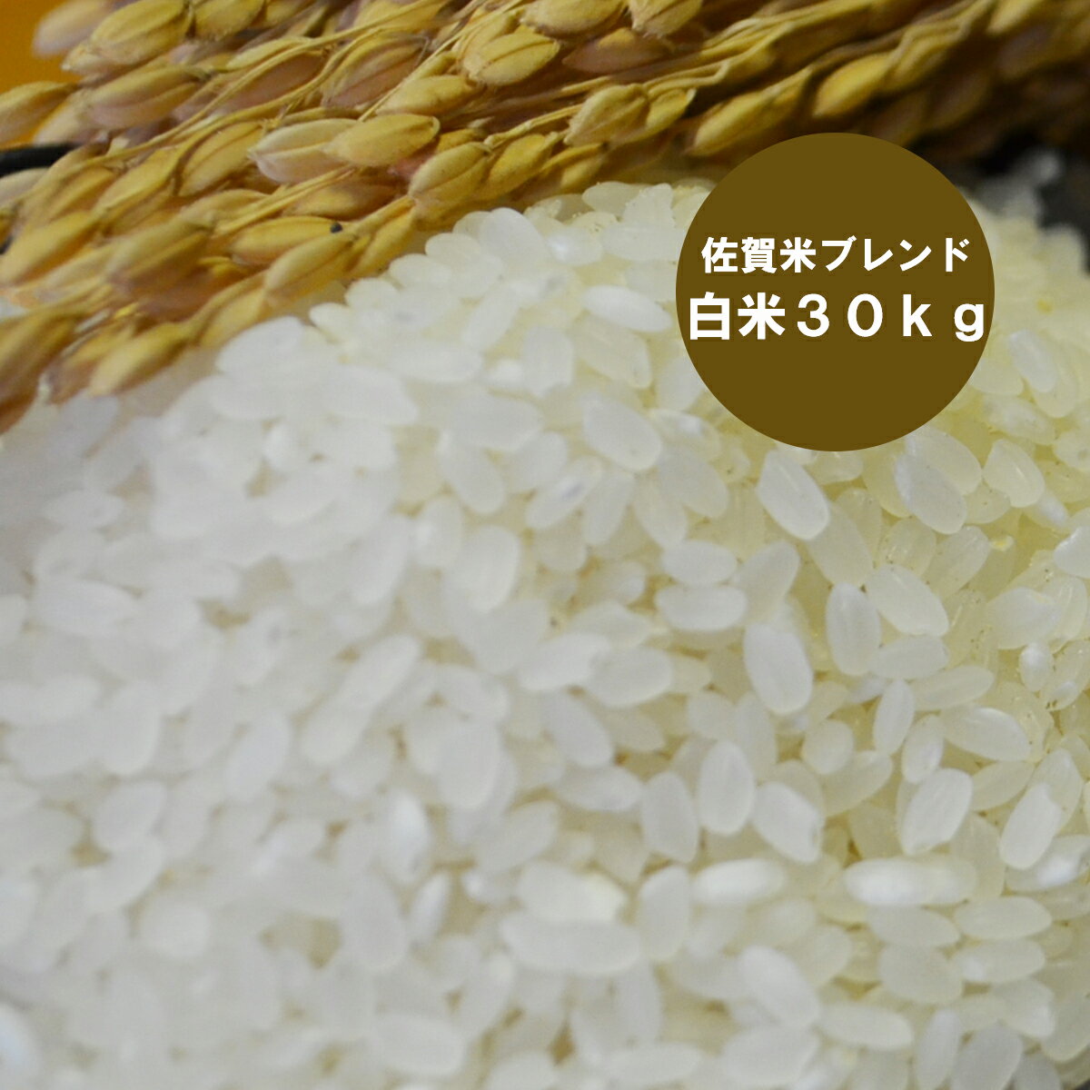 佐賀県産ブレンド つきたて米 白米30kg（10kg×3）