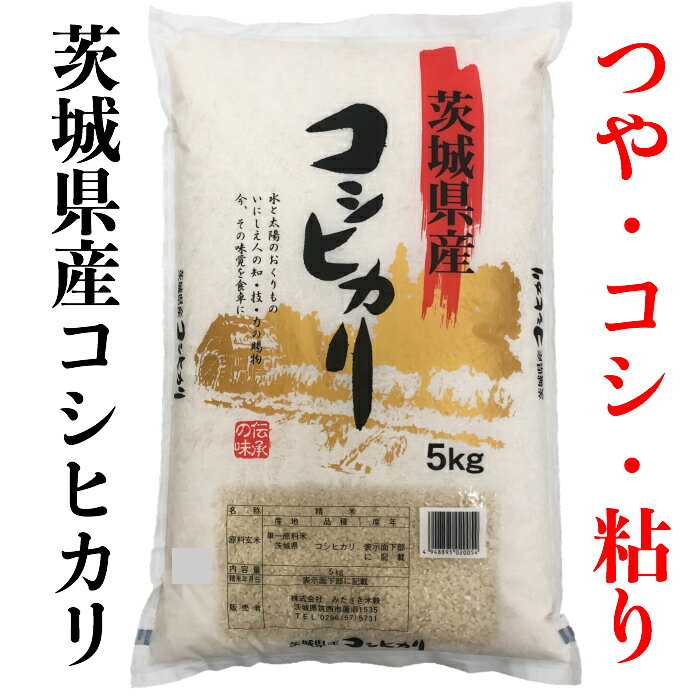 茨城県産コシヒカリ　5kg　令和元年度産...