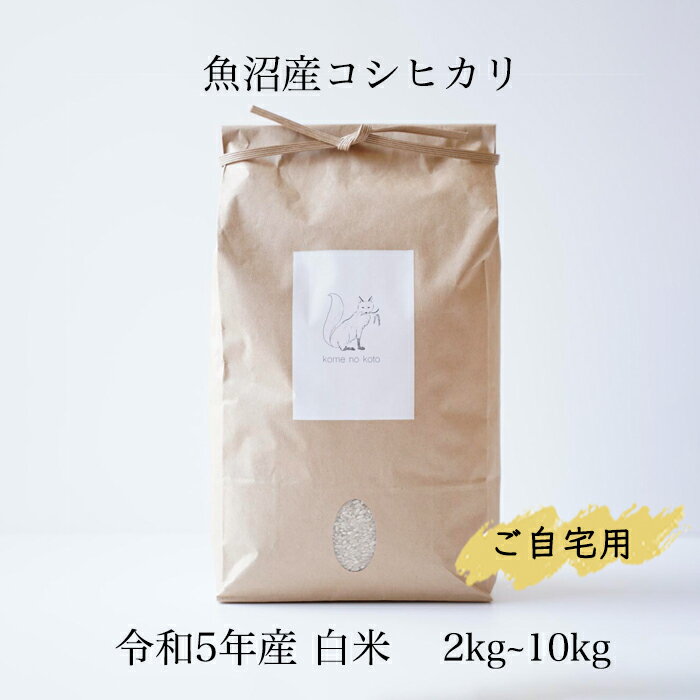 魚沼産コシヒカリ まだ間に合う 母の日 魚沼産コシヒカリ 特A受賞 令和5年産 白米 送料無料 景品 粗品 ノベルティ 来場記念 挨拶 コメノコト komenokoto おしゃれ ブランド米 こしひかり 2kg 3kg 5kg 10kg 御歳暮 お年賀 精米 お米 健康にいい 引っ越し ギフト 贈答用