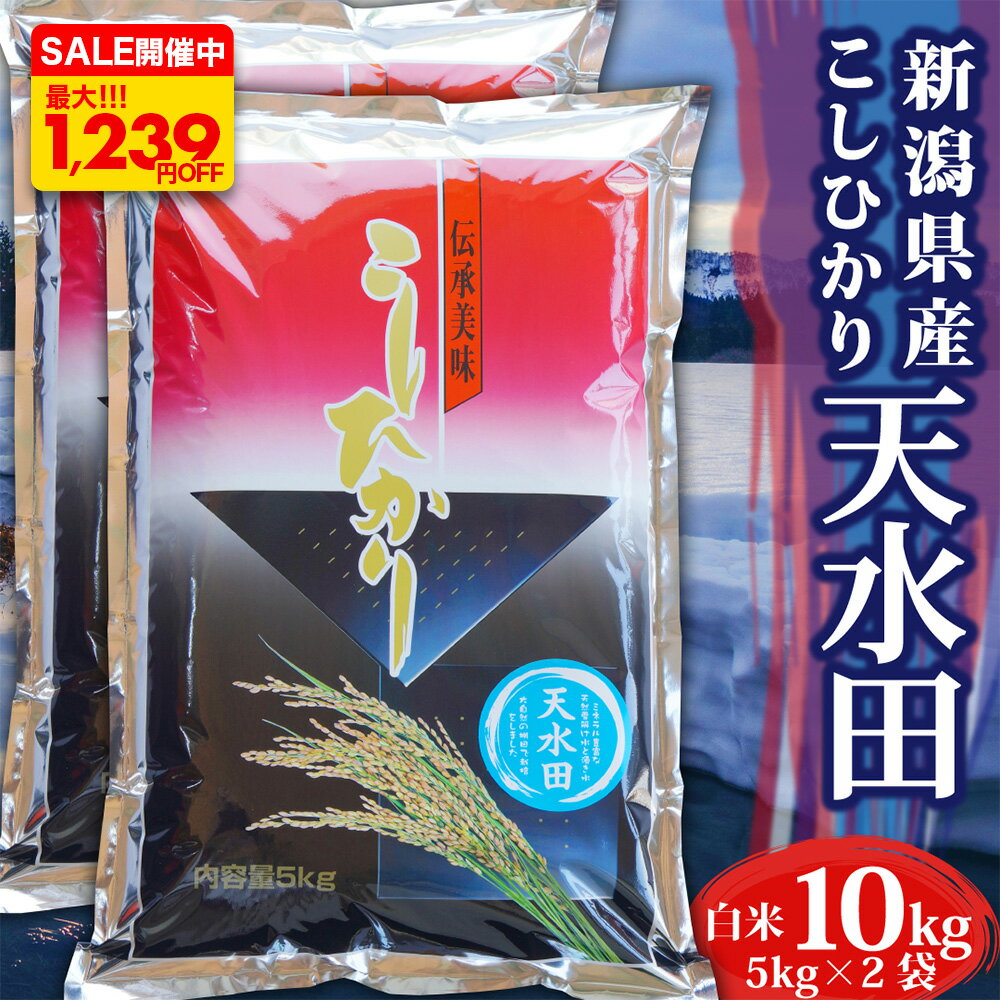 Rakuten - 【最安値に挑戦！LINE初回登録で3%OFFクーポン配布中】 米 お米 10kg 令和7年産 コシヒカリ 新潟県産 天水田 棚田米 お米 白米 10キロ 令和7年 新潟県産コシヒカリ 令和7年産コシヒカリ こしひかり 新潟 新潟産 精米 ブランド おこめ こめ お試し ギフト 一人暮らし 送料無料