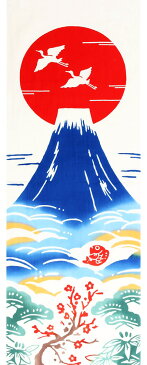 手ぬぐい 初日の出 正月 元旦 鶴 縁起 冬 四季 季節 注染 本染 日本製 和雑貨 Airashika あいらしか TE-6006-01【メール便6点まで】