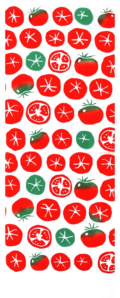 【毎月18日 24h限定店内全品 ポイント最大10倍】手ぬぐい トマト 夏 タペストリー 日本製 Airashika TE-9005-00のサムネイル