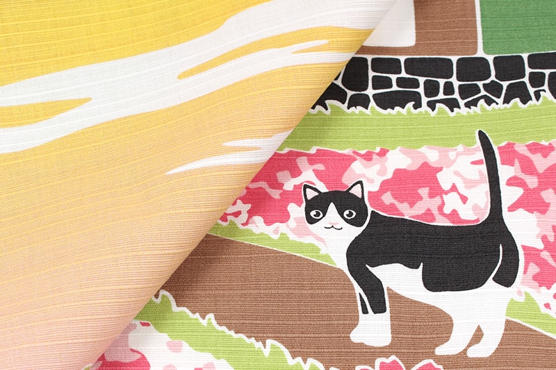 【父の日】小風呂敷 秋桜 9月 中巾 たまのお散歩 秋 コスモス 猫 ねこ 約50×50cm MSTO-009 2