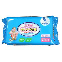 大人用 おしりふき 流せるタイプ 70枚 （180×200mm）